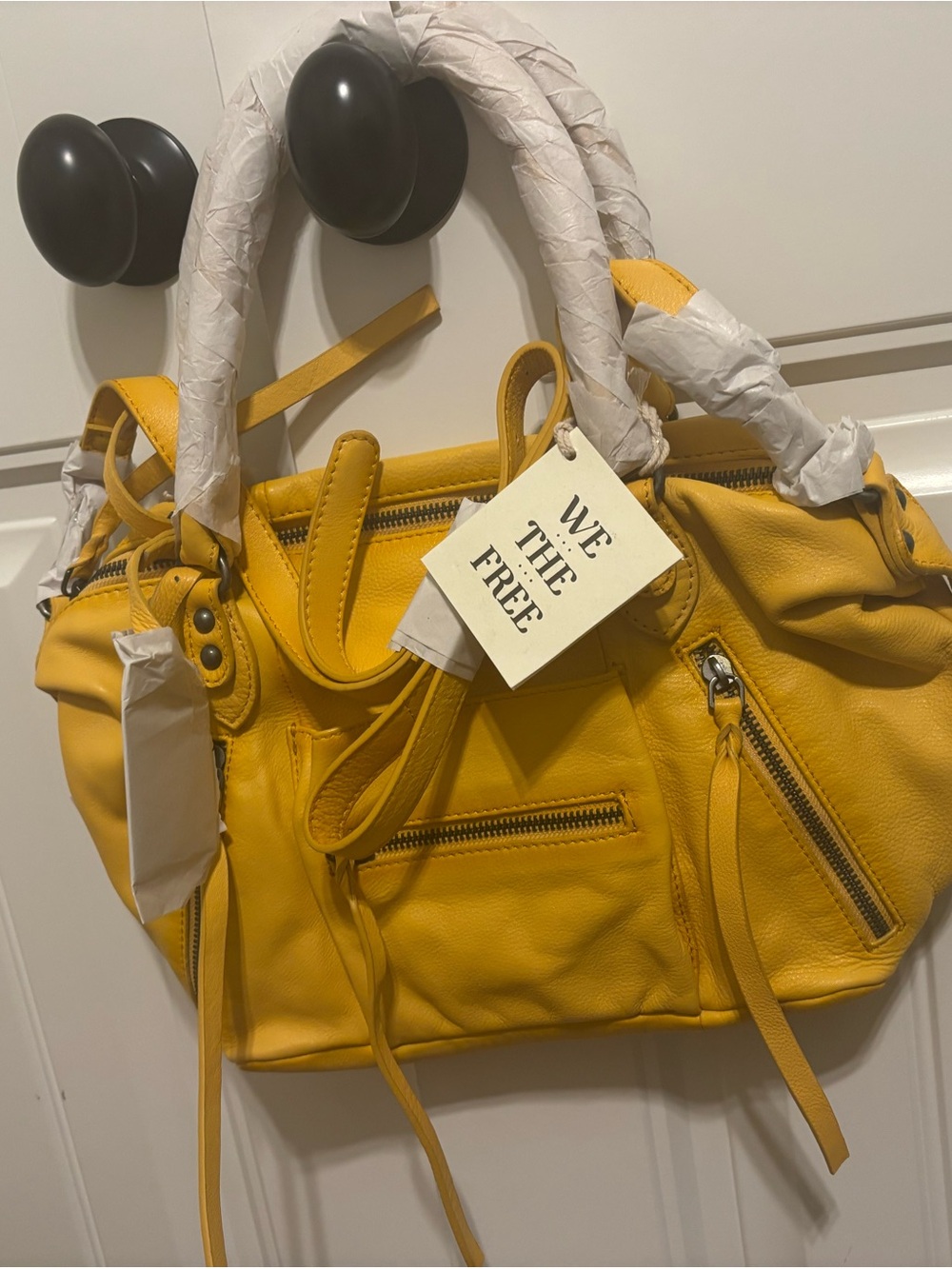 *** Free People *** golden sunset Emerson Baby Tote gorgeous yellow! NWT